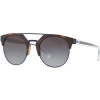 Emporio Armani EA4092 Round Sunglasses, Tortoise/Grey Gradient