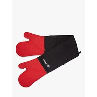 Masterclass Silicon Double Oven Gloves, Red / Black