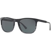 Emporio Armani EA4099 Square Sunglasses, Matte Black Grey/Dark Grey