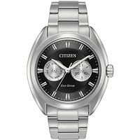 Citizen BU4010-56E Men's Day Date Bracelet Strap Watch, Silver/Black