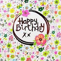 Paper Salad Happy Birthday Flower Card