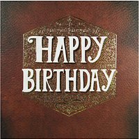 Rachel Ellen Pattern Leather Happy Birthday Card