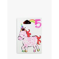 Paper Salad Unicorn Age 5 Birthday Card