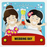 Saffron Cards And Gifts Congratulations Wedding Female/Female Greeting Card