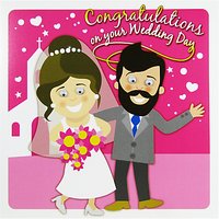 Saffron Cards And Gifts Congratulations Wedding Day Greeting Card