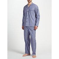 John Lewis Rohini Satin Stripe Pyjamas, Blue