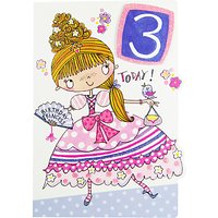 Rachel Ellen Age 3 Princess Birthday Card