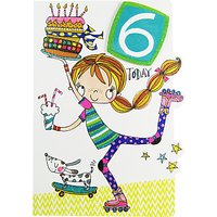 Rachel Ellen 6 Today Roller Blades Birthday Card