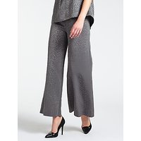 Bruce By Bruce Oldfield Faconne Wide Leg Trousers, Grey