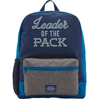 Joules Leader Of The Pack Children's Backpack, Navy/Grey