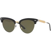 Gucci GG0055S Cat's Eye Sunglasses, Black/Grey