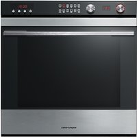 Fisher & Paykel OB60SL11DCPX1 Built-In Single Electric Oven, Stainless Steel / Black