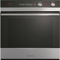 Fisher & Paykel OB60SC9DEX1 Built-In Single Electric Oven, Stainless Steel / Black