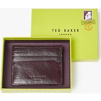 Ted Baker Brights Leather Bifold Card Holder Wallet, Dark Red