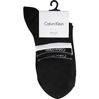Calvin Klein Cotton Blend Ankle Socks, Black/White