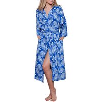 Cyberjammies Maya Floral Print Dressing Gown, Blue