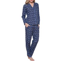 Cyberjammies Josie Ditsy Print Pyjama Set, Navy/Multi