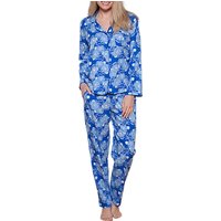 Cyberjammies Maya Floral Print Pyjamas, Blue