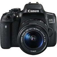 Canon EOS 750D Digital SLR With 18-55mm IS STM Lens, HD 1080p, 24.2MP, Wi-Fi, NFC, 3.0 Vari Angle LCD Screen With Additional Battery Kit