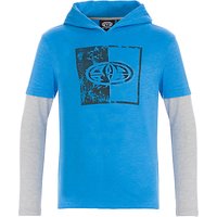 Animal Boys' Long Sleeve Hooded Graphic T-Shirt, Blue