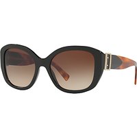 Burberry BE4248 Square Sunglasses, Black/Brown Gradient