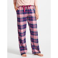 John Lewis Hannah Check Pyjama Bottoms, Pink/Blue