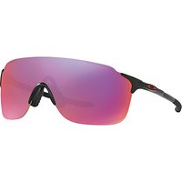 Oakley OO9386 EVZero Stride Rectangular Sunglasses, Matte Black/Red Iridium
