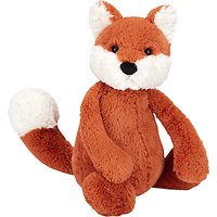 Jellycat Bashful Fox Cub Soft Toy, Medium, Orange/White