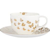 V&A And John Lewis Tobu Tea Cup And Saucer, White/Gold