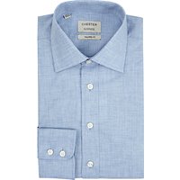 Chester By Chester Barrie Fine Chambray Tailored Fit, Blue