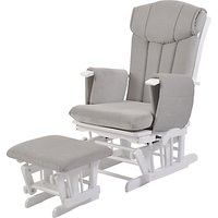 Kub Chatsworth Glider Nursing Chair And Foot Stool, Grey