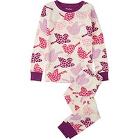 Hatley Children's Lots Of Birds Pyjama Set, Cream/Pink