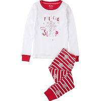Hatley Children's Falling To Sleep Pyjamas, White/Red
