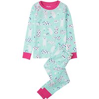 Hatley Children's All-Over Arctic Party Print Pyjamas, Turquoise