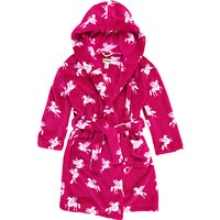 Hatley Children's Unicorn Fleece Robe, Pink