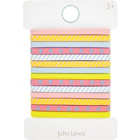 John Lewis Girls' Star Hair Ponies, Pack Of 14, Yellow/Pink