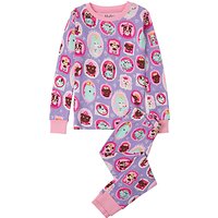 Hatley Children's Princess Puppy Print Pyjama Set, Lilac