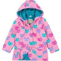 Hatley Girls' Silly Kitty Raincoat, Pink