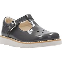 Clarks Children's Crown Wish Mary Jane Leather School Shoes, Grey