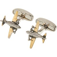 Paul Smith Aeroplane Cufflinks, Silver/Gold