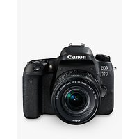 Canon EOS 77D Digital SLR Camera With EF-S 18-55mm IS STM Lens, HD 1080p, 24.2MP, Wi-Fi, Bluetooth, NFC, Optical Viewfinder, 3 Vari-Angle Touch Screen