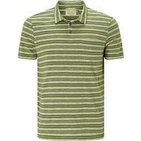 JOHN LEWIS & Co. Tea Stained Stripe Polo Shirt, Khaki
