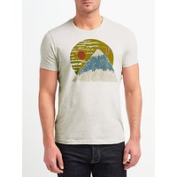 JOHN LEWIS & Co. Mountain Print T-Shirt, Ecru
