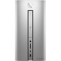 HP Pavilion 570 Desktop PC, AMD A12, 8GB RAM, 2TB HDD, Natural Silver