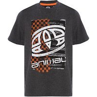 Animal Boys' Printed T-Shirt, Charcoal