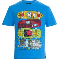 Animal Boys' Skateboard Graphic T-Shirt, Blue