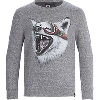 Animal Boys' Echo Wolf Sweatshirt, Charcoal