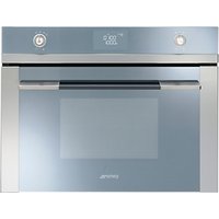Smeg SF4120M Linea Aesthetic Microwave Oven With Grill, Stainless Steel