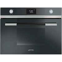 Smeg SF4120MN Linea Aesthetic Microwave Oven With Grill, Black