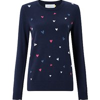 Collection WEEKEND By John Lewis Heart Intarsia Jumper, Navy/Multi